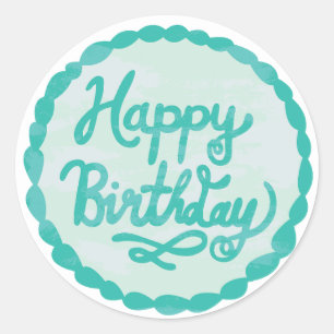 Adesivo Feliz Aniversário - Mão Letícia