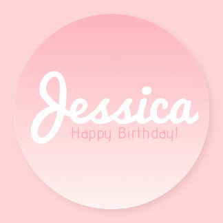 Adesivo Feliz Aniversário, Nome Personalizável | Rosa Rose