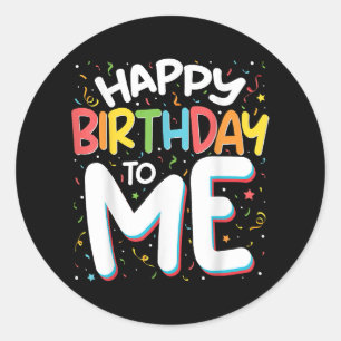 Adesivo Feliz Aniversário Para Mim Festa de aniversário En