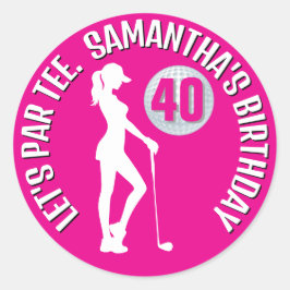 Adesivo Feliz Aniversário para Nossa Senhora Favorita Golf