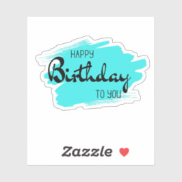 Adesivo Feliz aniversário para você.