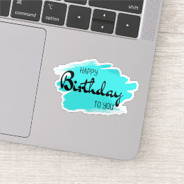 Adesivo Feliz aniversário para você.