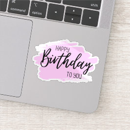 Adesivo Feliz aniversário para você colante rosa