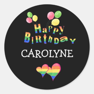 Adesivo Feliz Aniversário Personalizado LGBTQ+