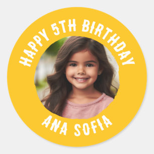 Adesivo Feliz Aniversário Personalizado Qualquer Idade