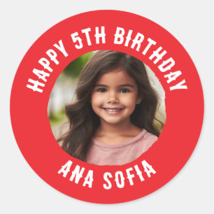 Adesivo Feliz Aniversário Personalizado Qualquer Idade