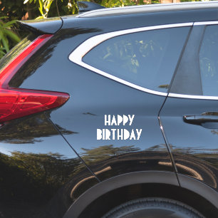 Adesivo Feliz Aniversário Personalizado Simples Minimalist