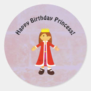 Adesivo Feliz aniversário Princesa Fofa Princesa Bonita Bo