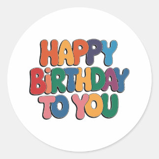 Adesivo Feliz Aniversário Retrô