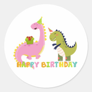 Adesivo Feliz Aniversário saurus