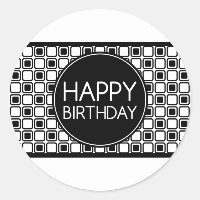 Adesivo feliz aniversário (studioSquares) (Frente)