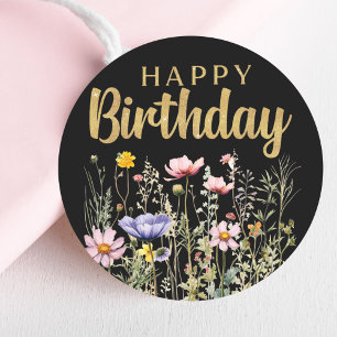 Adesivo Feliz Aniversário Vinheta Clássica Simples
