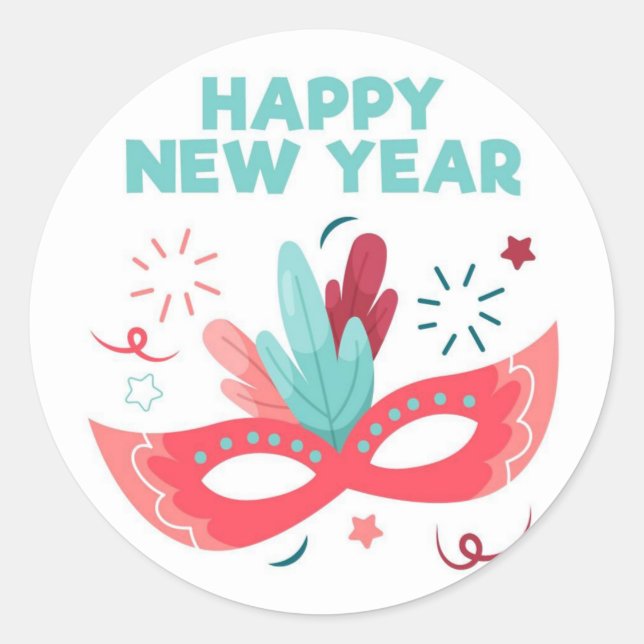 Adesivo Feliz Ano Novo  (Frente)