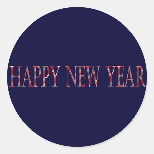 Adesivo feliz ano novo (Frente)