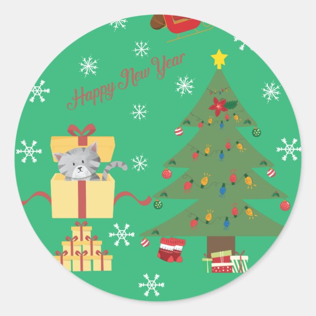 Adesivo Feliz ano novo (Frente)