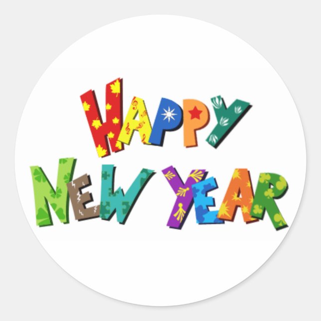 Adesivo Feliz ano novo! (Frente)
