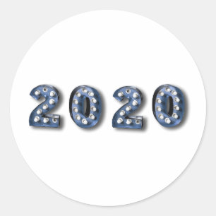 Adesivo Feliz ano novo 2020 Vinte e vinte