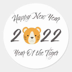Adesivo Feliz ano novo 2022 Ano do Tigre