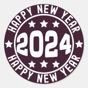 Adesivo FELIZ ANO NOVO 2024 Sticker