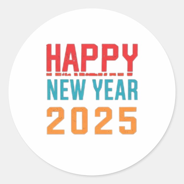 Adesivo Feliz ano novo 2025 (Frente)