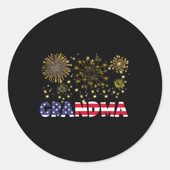 Adesivo Feliz ano novo 2025 Família de Bandeiras Avó-Ameri (Frente)