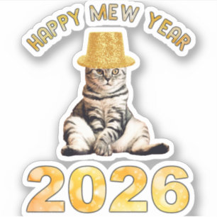 Adesivo Feliz Ano Novo 2026