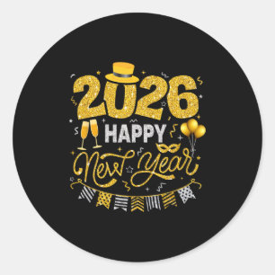 Adesivo Feliz Ano Novo 2026 Contagem Regressiva de Fogos d