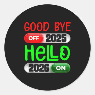 Adesivo Feliz Ano Novo 2026 Tchau 2026 Camisa Tank T