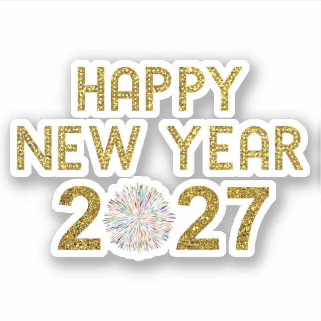 Adesivo Feliz Ano Novo 2027 (Frente)