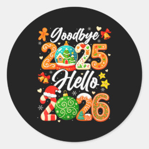 Adesivo Feliz Ano Novo Adeus 2025 Olá 2026 Natal G