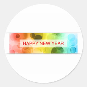 Adesivo feliz ano novo (boque colorido)