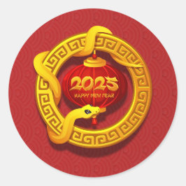 Adesivo Feliz Ano Novo Chinês 2025