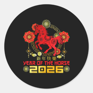 Adesivo Feliz Ano Novo Chinês 2026 Ano Novo Lunar Do