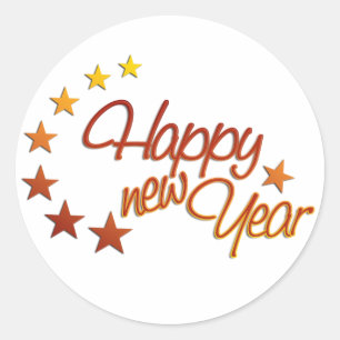 Adesivo FELIZ ANO NOVO com luz estelar