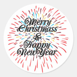 Adesivo Feliz ano novo de Natal Merry Sticker