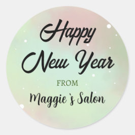 Adesivo Feliz ano novo de Nome de Marca Personalizada de A