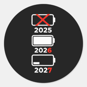Adesivo Feliz Ano Novo Engraçado 2026 2027 67 Meme Seis Se