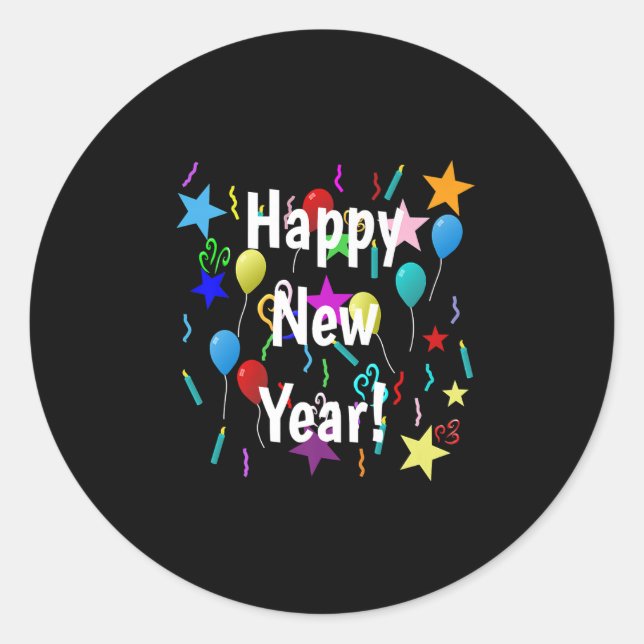 Adesivo Feliz ano novo Engraçado Eve 2023 - Decorações do  (Frente)