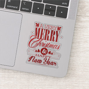 Adesivo Feliz ano novo Feliz de Natal