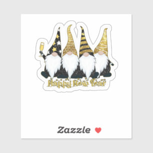 Adesivo Feliz ano novo Gnomos