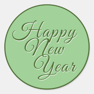 Adesivo Feliz ano novo - Script Verde
