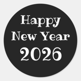 Adesivo Feliz Ano Novo Texto Personalizado Moderno