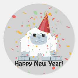 Adesivo Feliz ano novo Yeti