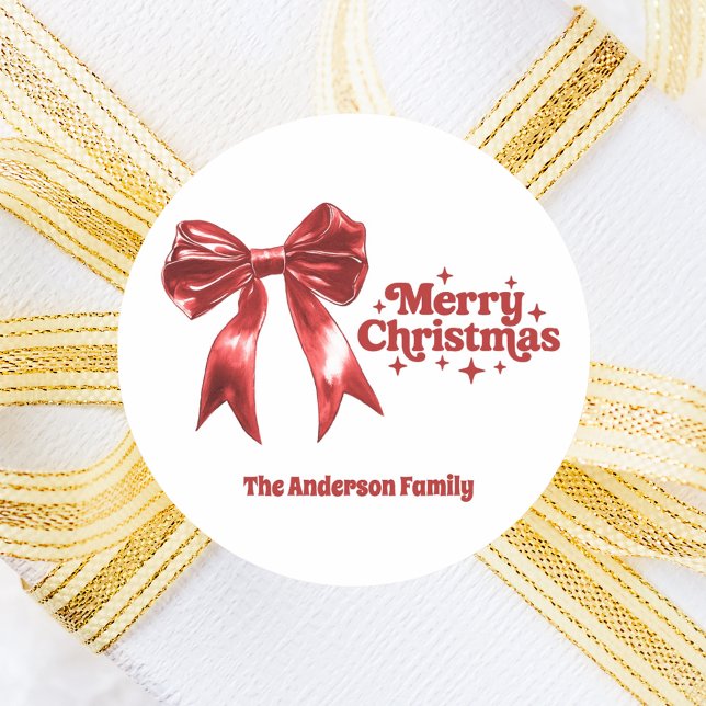 Adesivo Feliz arco vermelho de Natal (Criador carregado)