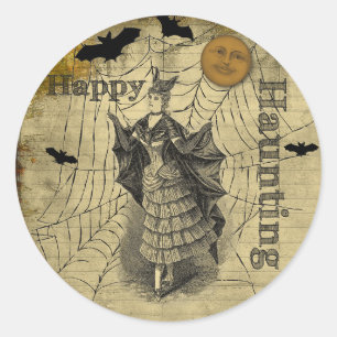 Adesivo Feliz assombramento da Vintage Halloween Bat