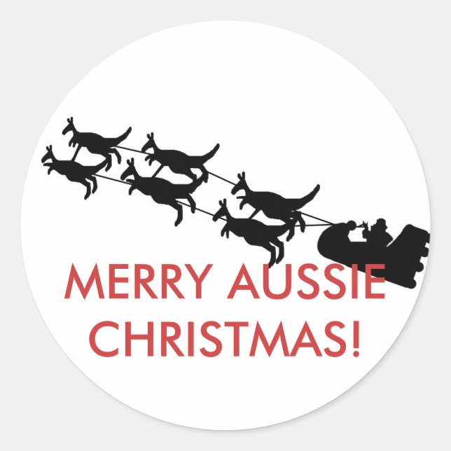 Adesivo Feliz Aussie Christmas Sticker (Frente)