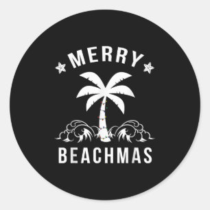 Adesivo Feliz Beachmas Palm Tree Natal