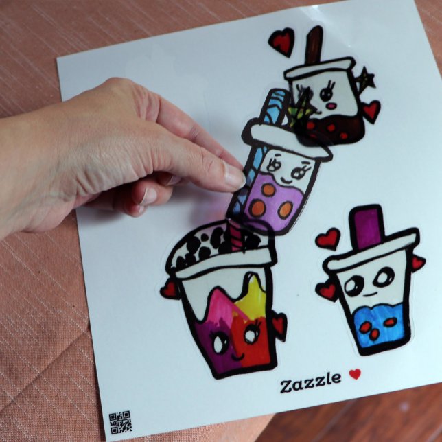Adesivo Feliz Boba Tea Bubble Teas Bobas Kawaii (Criador carregado)