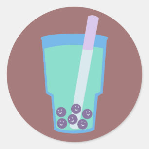 Adesivo Feliz Boba Tea Bubbles