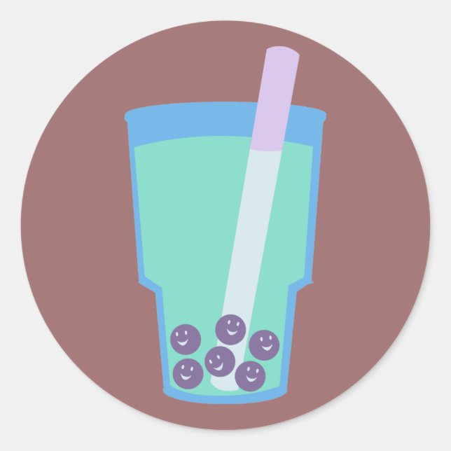 Adesivo Feliz Boba Tea Bubbles (Frente)